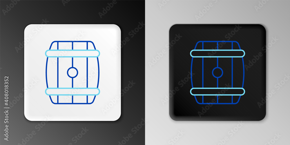 Line Wooden barrel icon isolated on grey background. Alcohol barrel, drink container, wooden keg for beer, whiskey, wine. Colorful outline concept. Vector. Line Wooden barrel icon isolated on grey background. Alcohol barrel, drink container, wooden keg for beer, whiskey, wine. Colorful outline concept. Vector.