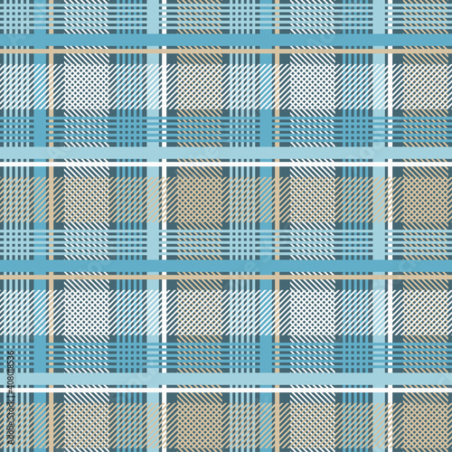 Seamless background of Scottish fabric. Texture made of cells. Tartan plaid. Vector illustration for web design or print.
