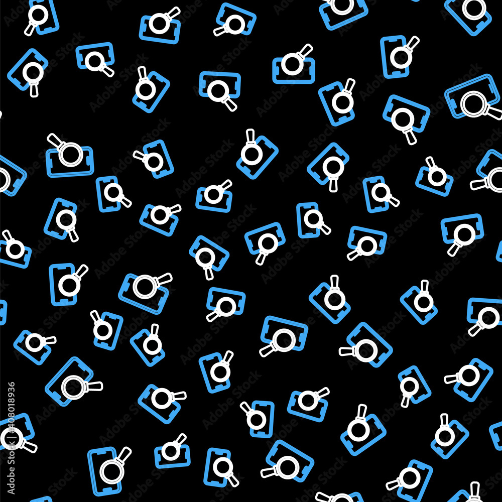 Line Phone repair service icon isolated seamless pattern on black background. Adjusting, service, setting, maintenance, repair, fixing. Vector. Line Phone repair service icon isolated seamless pattern on black background. Adjusting, service, setting, maintenance, repair, fixing. Vector.