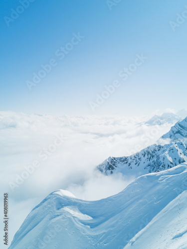 High mountains in winter