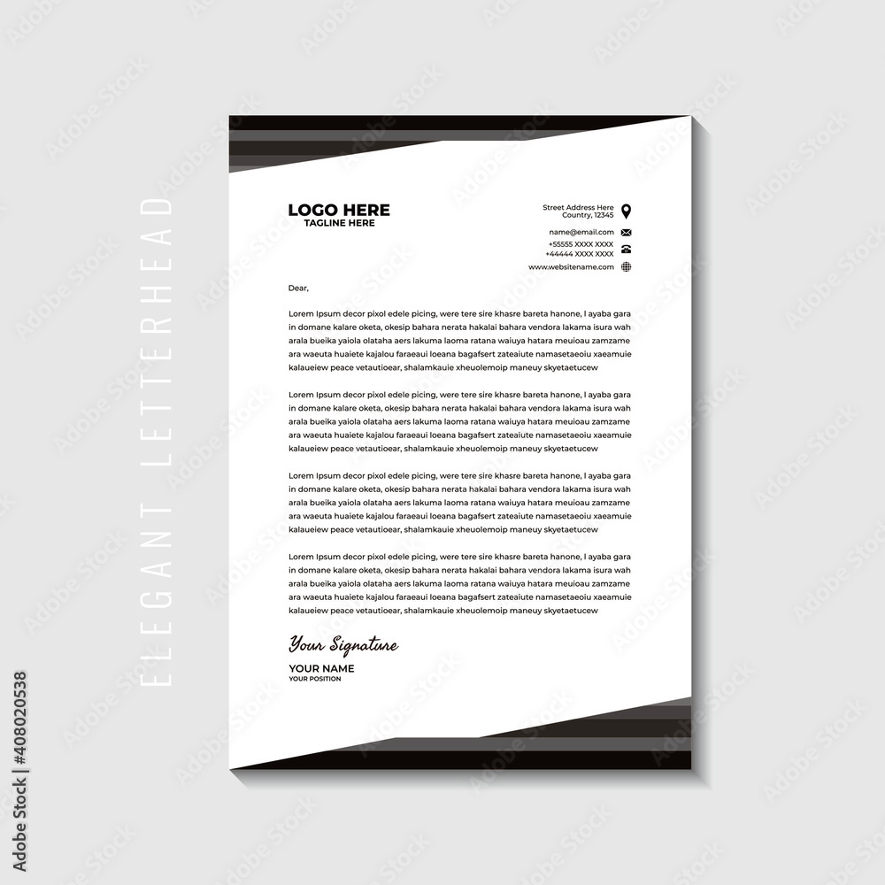 Illustration vector graphic of letterhead,perfect for letterhead template,letterhead business,letterhead office,office stationery,office needs,employees,etc Illustration vector graphic of letterhead,perfect for letterhead template,letterhead business,letterhead office,office stationery,office needs,employees,etc