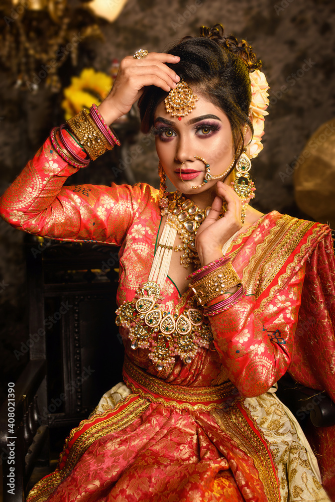 Magnificent Young Indian Bride In