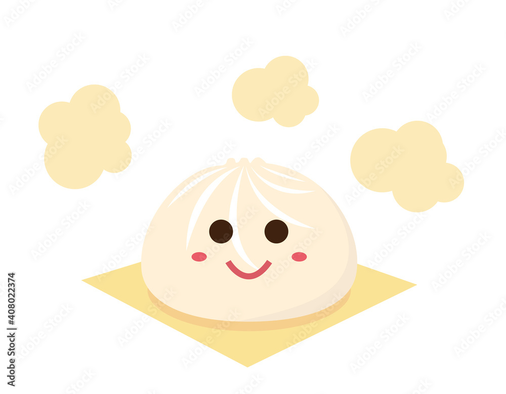 中華まんのベクターイラスト 肉まん 豚まん Stock Vector Adobe Stock