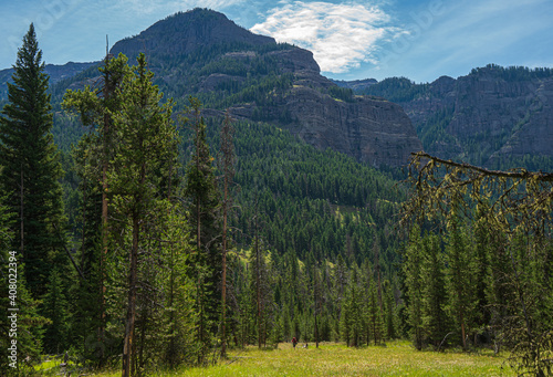 view of yellowstone mountains