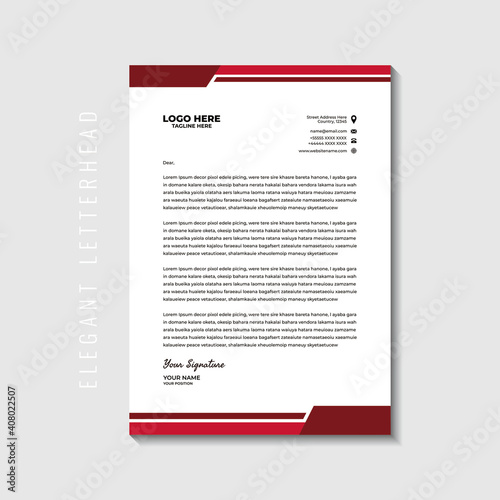Illustration vector graphic of letterhead,perfect for letterhead template,letterhead business,letterhead office,office stationery,office needs,employees,etc