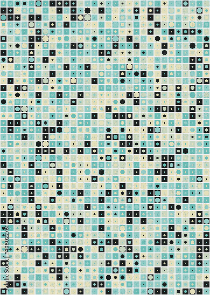 Fototapeta premium Abstract Geometric Pattern generative computational art illustration