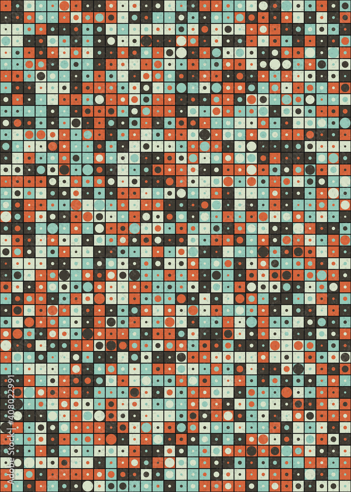Fototapeta premium Abstract Geometric Pattern generative computational art illustration
