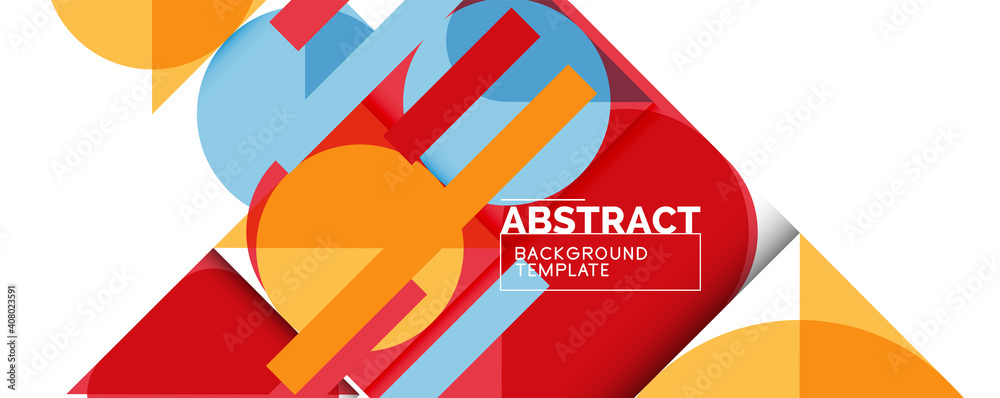 Clean minimal geometric abstract background with triangles and circles. Vector illustration for covers, banners, flyers and posters and other designs Clean minimal geometric abstract background with triangles and circles. Vector illustration for covers, banners, flyers and posters and other designs
