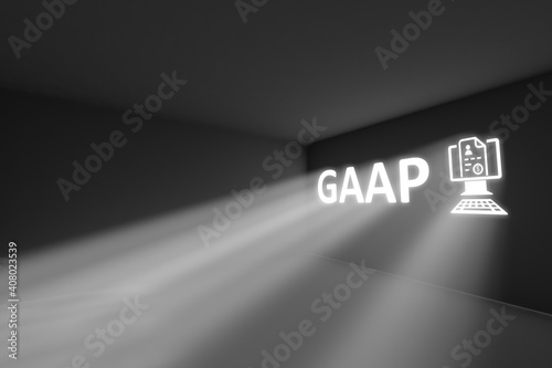 Foto GAAP rays volume light concept 3d illustration