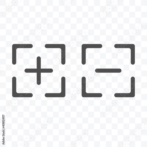 Resize in out icon vector illustration isolated on transparent background.