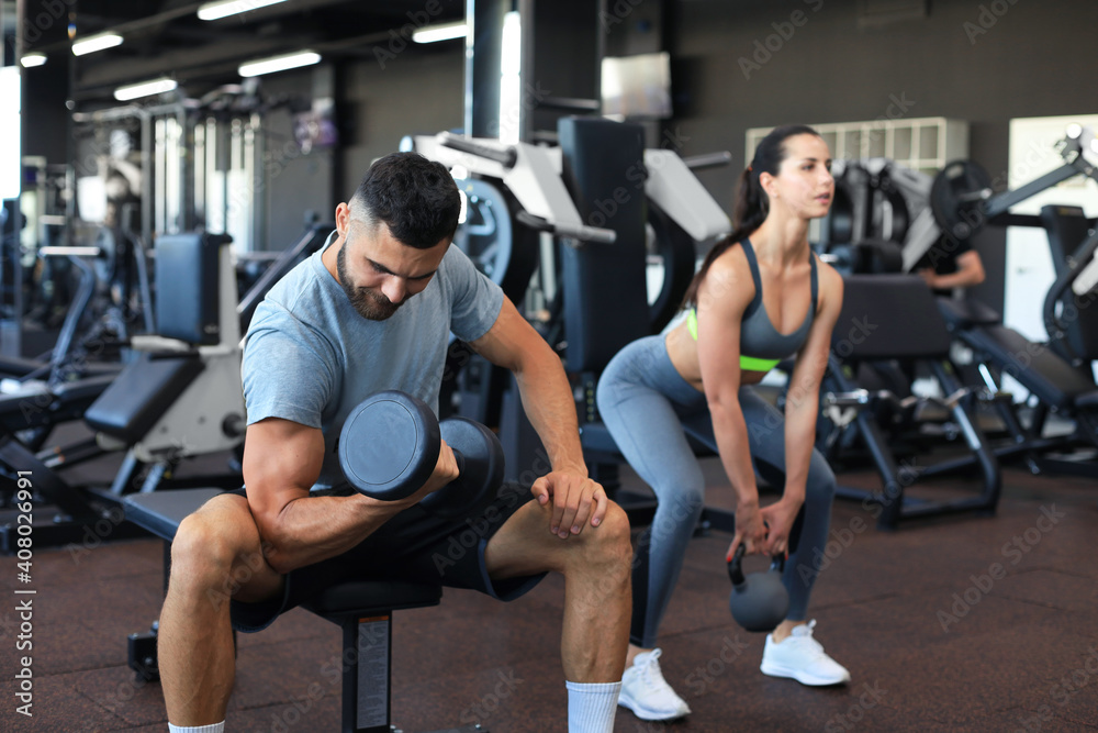 Young fit couple are in a good shape. Young fit couple are in a good shape.