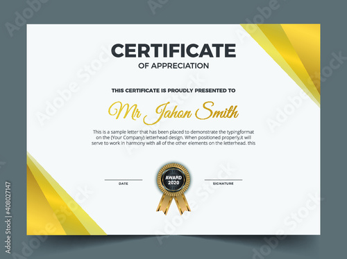 Certificate template