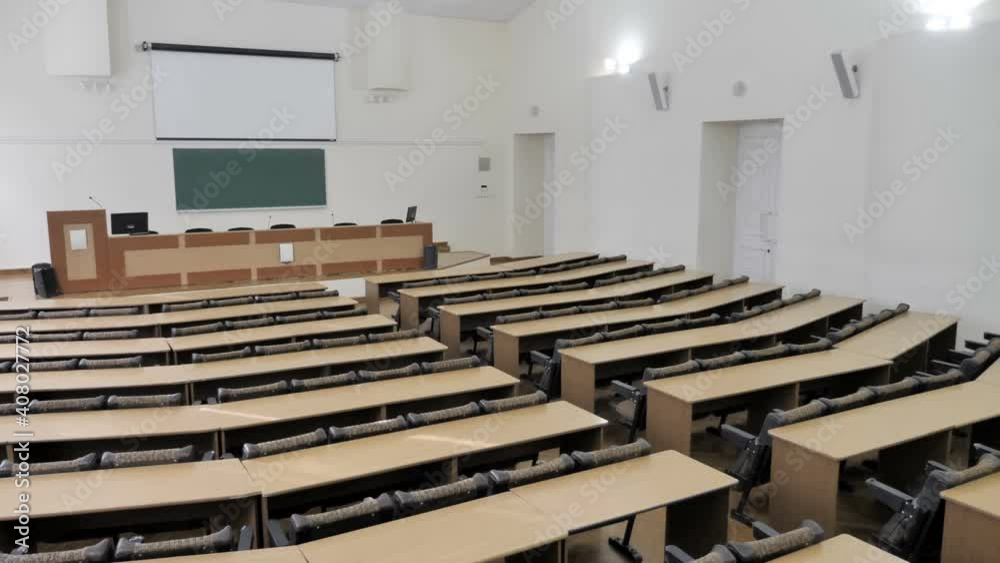 Conference Hall Or Seminar Room With Empty Seats In Auditorium Conference Hall Or Seminar Room With Empty Seats In Auditorium