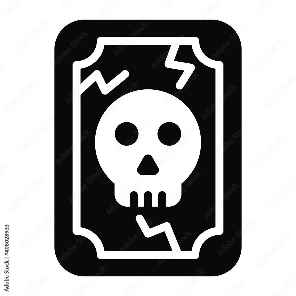 danger, horror card, halloween vector glyph icon danger, horror card, halloween vector glyph icon