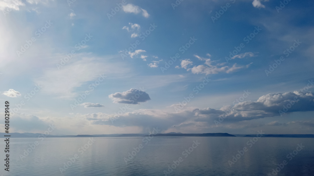 Beautiful seascape in blue tones. Beautiful seascape in blue tones.