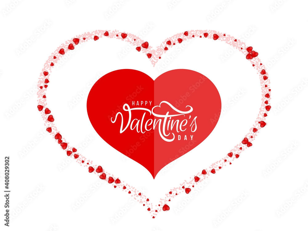 Happy valentine's day heart shape design background
