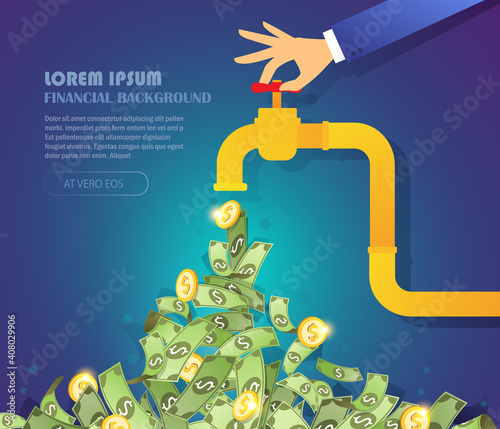 Financial income business concept
