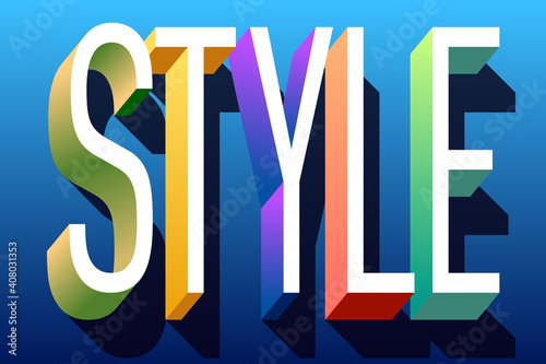 Colorful illustration of "Style" word
