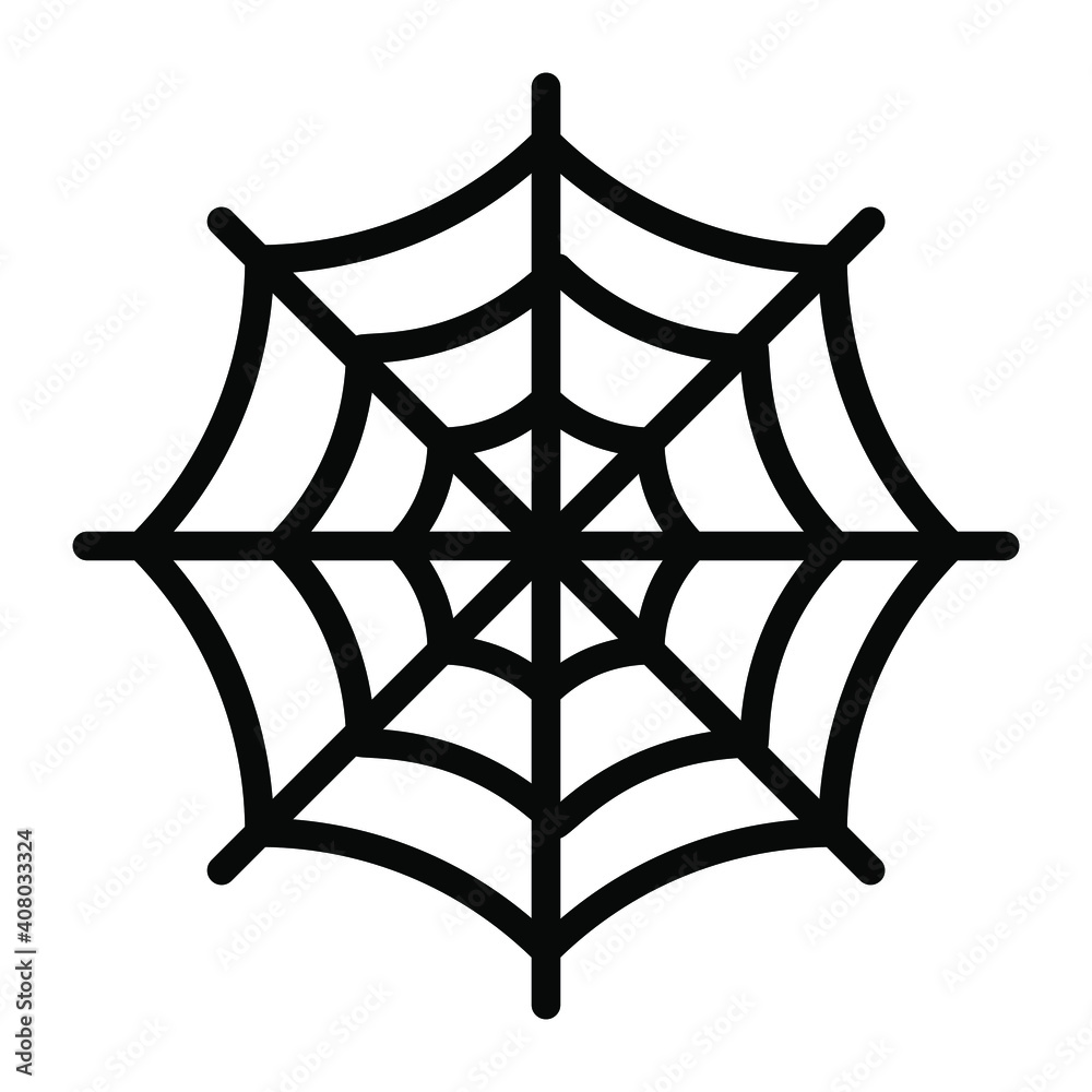 spider, cobweb, halloween vector glyph icon