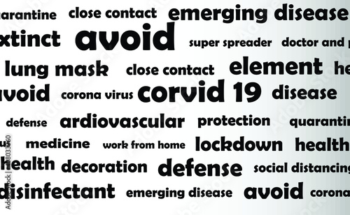 text or newspaper coronavirus image or COVID-19 for presentation or publicity.vector