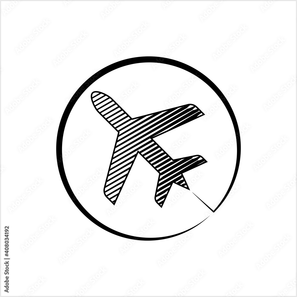 Airplane Icon Calligraphic Airplane Icon Calligraphic