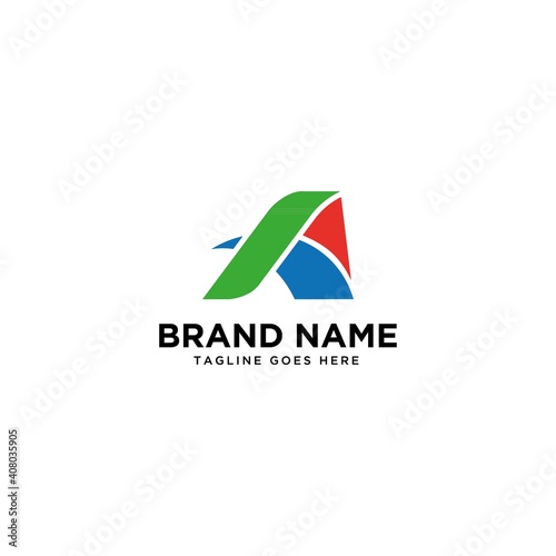 Letter A Monogram Logo Design Minimal.
