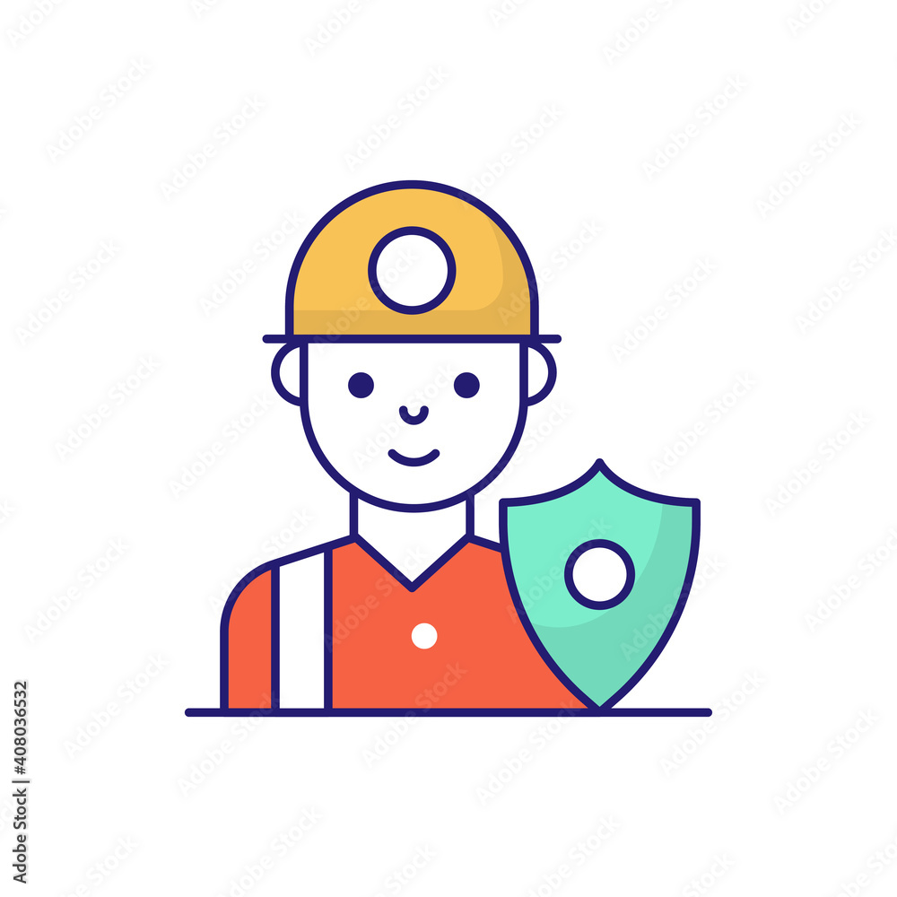 Security Vector outline filled icon style illustration. EPS 10 file 