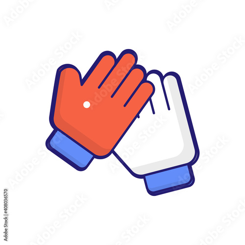 Gloves Vector outline filled icon style illustration. EPS 10 file 