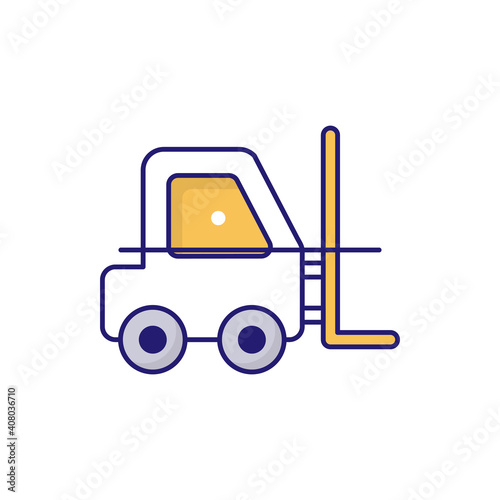 Lifter Vector outline filled icon style illustration. EPS 10 file 