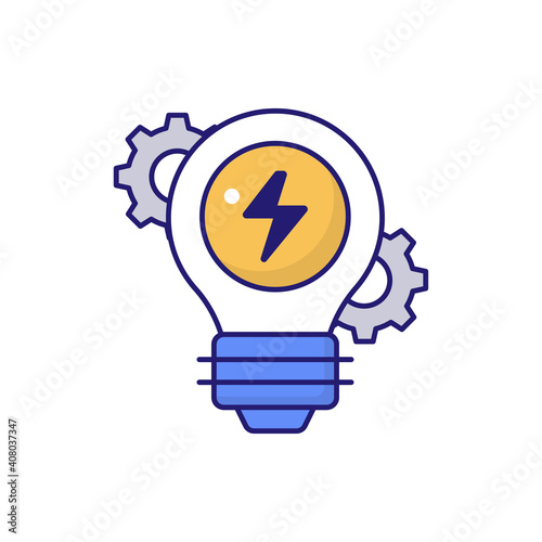 Idea Vector outline filled icon style illustration. EPS 10 file 