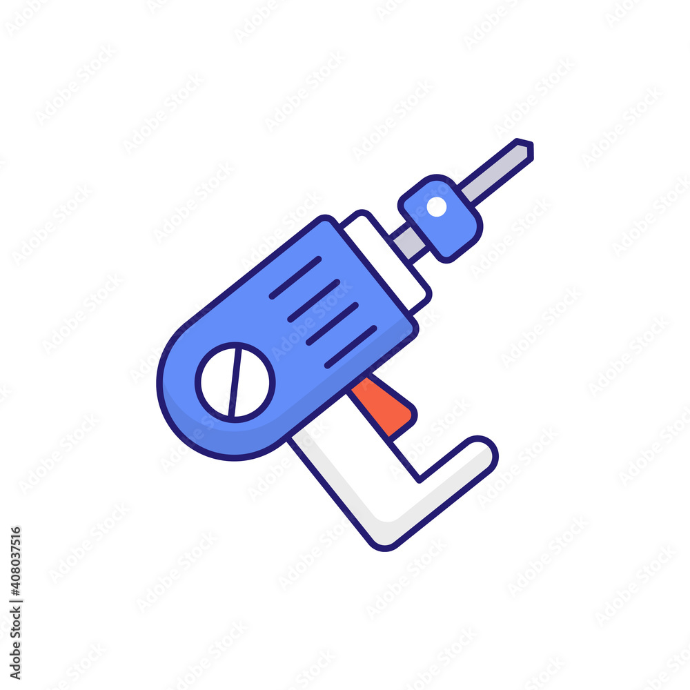 Drill Vector outline filled icon style illustration. EPS 10 file Drill Vector outline filled icon style illustration. EPS 10 file