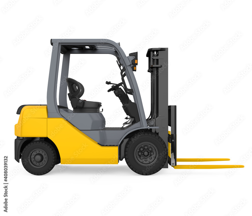 Fototapeta premium Forklift Truck Isolated