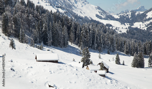 Winter in alps (mount Santis)