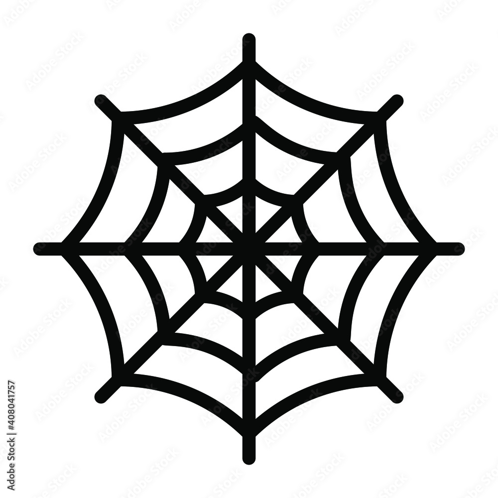 Naklejka premium spider, cobweb, halloween vector glyph icon