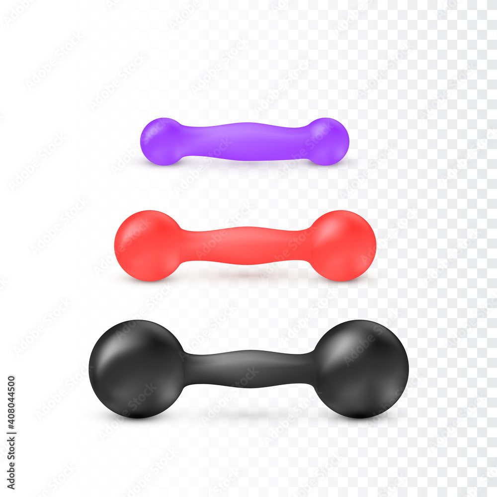Realistic dumbbells. Equipment for bodybuilding and workout. Vector illustration Realistic dumbbells. Equipment for bodybuilding and workout. Vector illustration