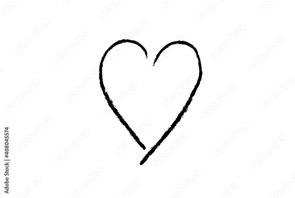 Tassels heart on white background. Vector drawing.