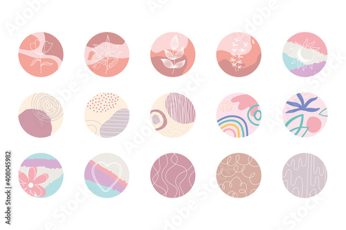 set of various vector highlight covers floral and shaped abstracts