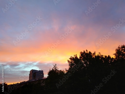 sunset over the fortress