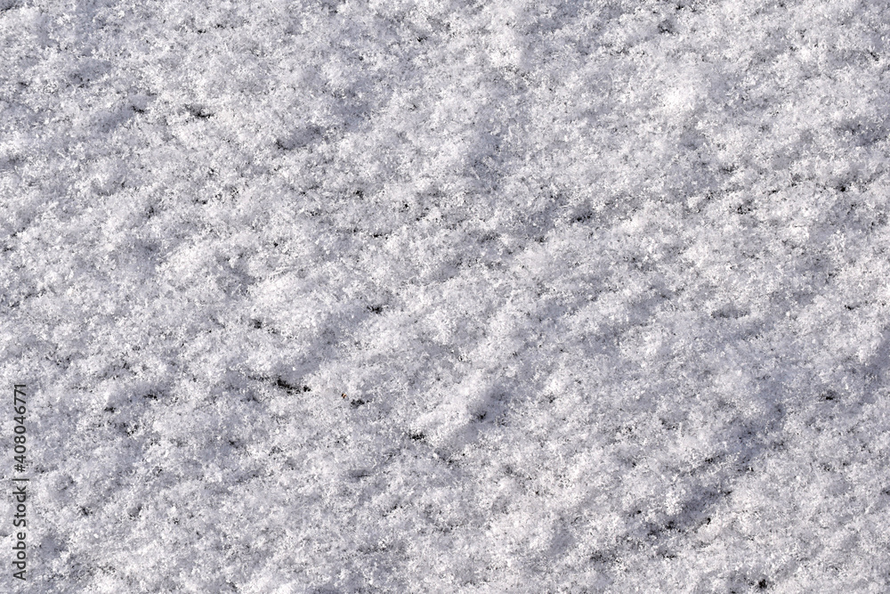 Fototapeta premium A flat plane covered with snow.