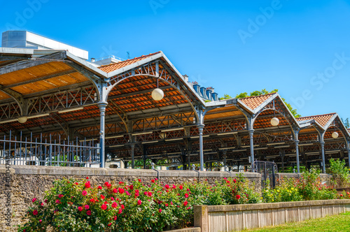 Photography Paris, France: Old (1907) metal roofed Horse Market on Brancion street near Parc Georges Brassens in Paris, France