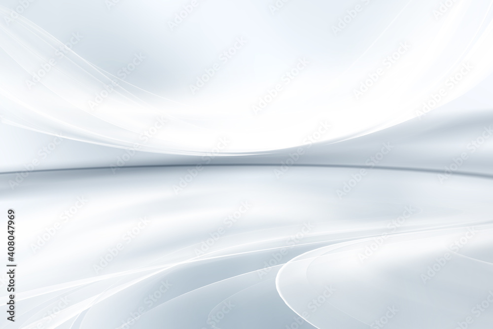 Fototapeta premium Fantasy white grey perspective flow waves background. Abstract creative graphic for web. 