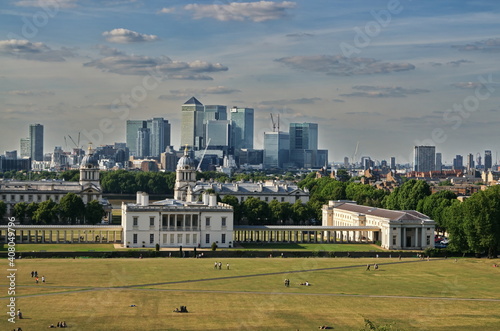 Fototapete panorama of the city london city greenwich