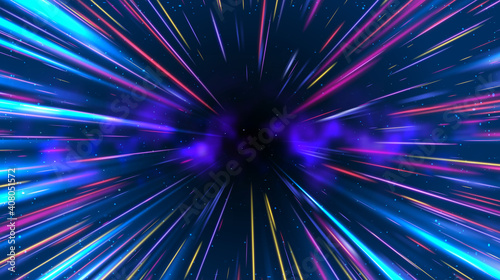 Vector abstract circular geometric background. Circular geometric centric motion pattern. Starburst dynamic lines or rays