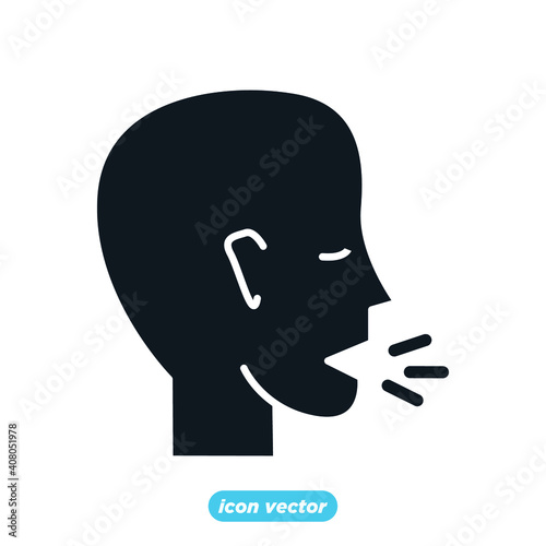 Cough icon template color editable. Cough symbol vector illustration for graphic and web design.