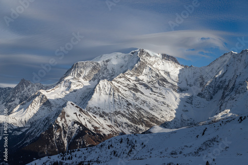 Winter view of Mont Blanc