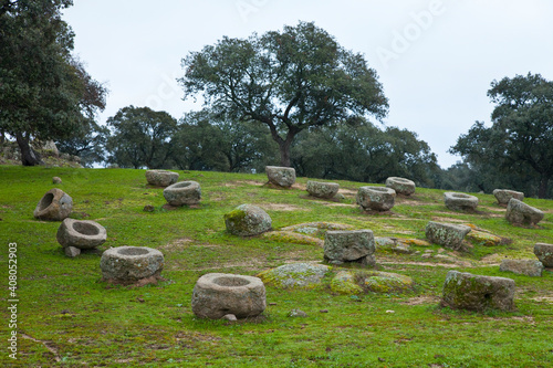 Comederos de granito, Parque Natural Sierra de Andújar, Jaen, Andalucía, España