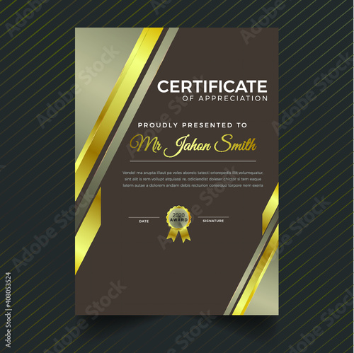 Professional certificate and diploma template