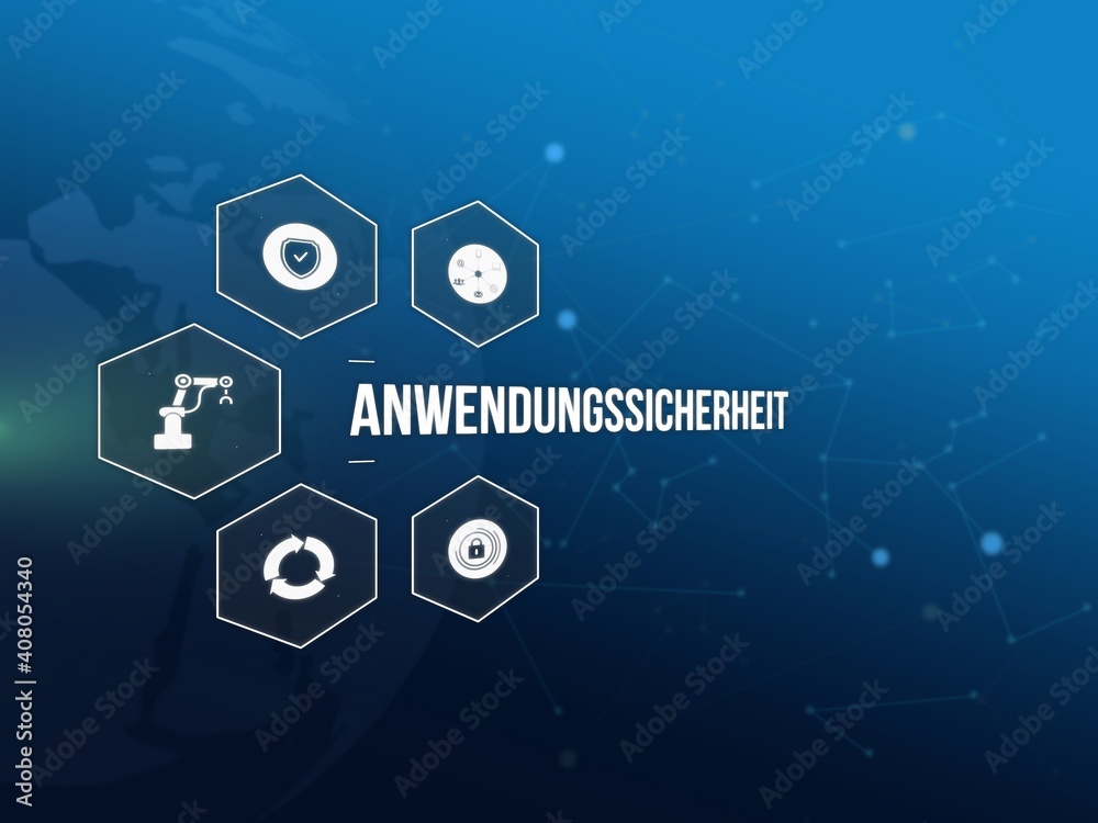 Obraz premium Anwendungssicherheit
