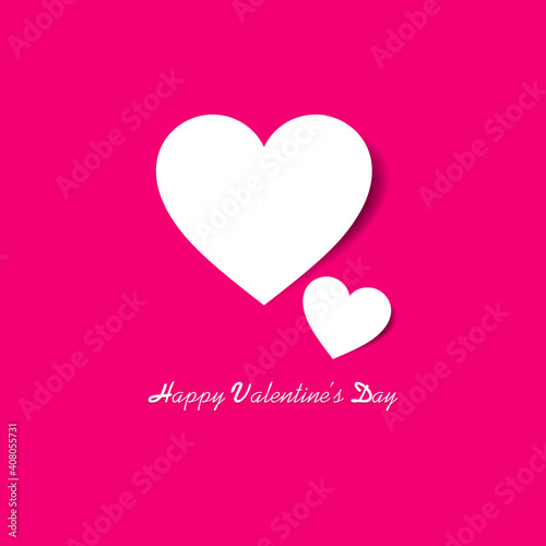 Valentine's Day Concept. Happy Valentine's Day Heart symbol on a pink background.