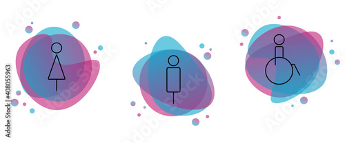 Toilet sign. WC sign. Vector illustration